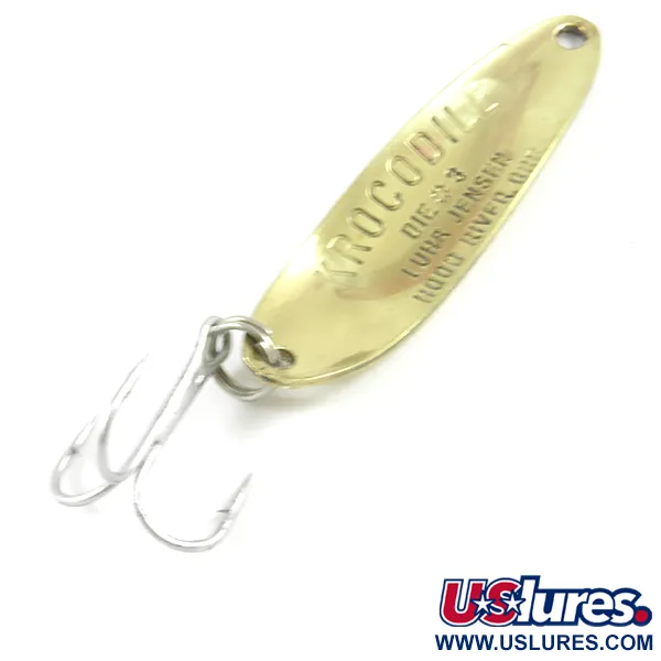 Luhr Jensen Krocodile Die #3 Cucharilla, Latón martillado, 10g, #3125