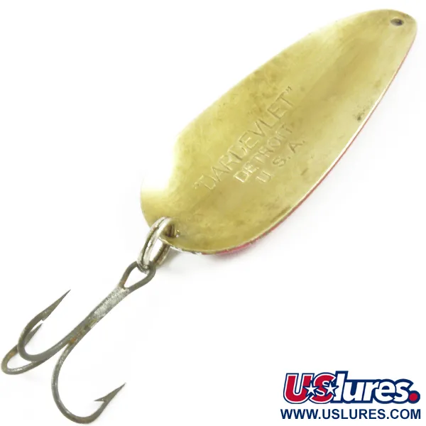 Eppinger Dardevle Dardevlet, 21g Rojo/Blanco/Latón, Cucharilla #3133