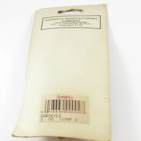 Cucharilla Eppinger Dardevle, Negro / Blanco / Níquel, 28g, Deep, #3135