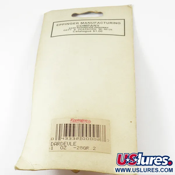 Cucharilla Eppinger Dardevle, Negro / Blanco / Níquel, 28g, Deep, #3135