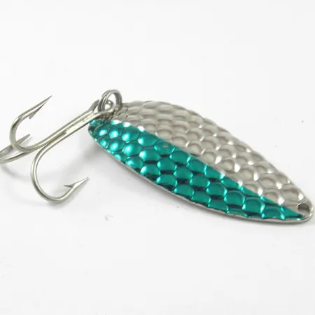 Acme Little Cleo Cucharilla, Níquel / Verde, 21g, Martillada, #3203