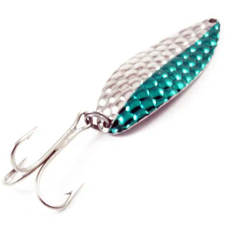 Acme Little Cleo Cucharilla, Níquel / Verde, 21g, Martillada, #3203