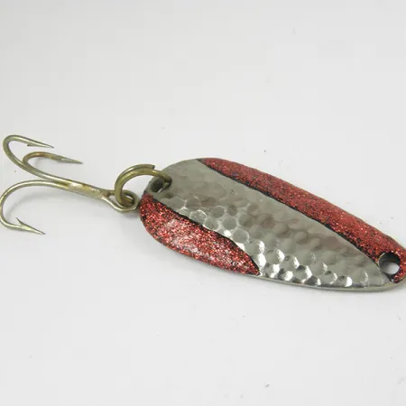 Nebco Tor-P-Do Cucharilla, Plata martillada/roja, 7g, #3208