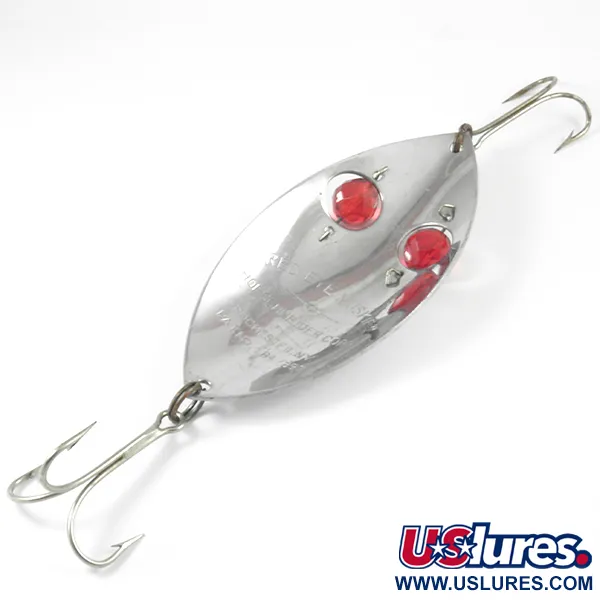 Hofschneider Red Eye Muskie Cucharilla, Níquel, 70g, Ojos rojos, #3234