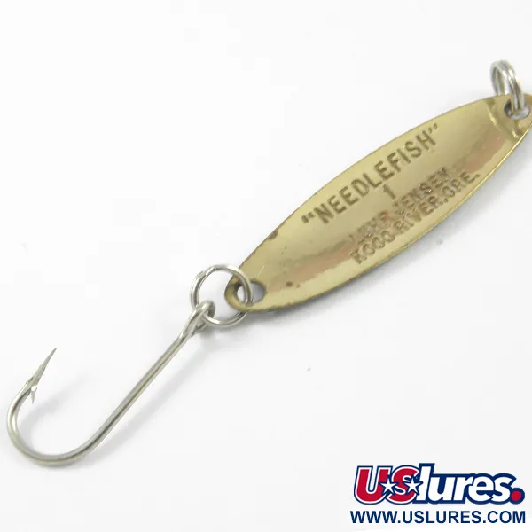 Luhr Jensen Needlefish 1 Cucharilla, Verde/Amarillo/Latón, 2g, #3276