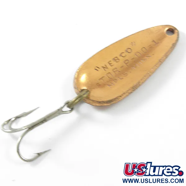 Nebco Tor-P-Do 1 Cucharilla, Cobre Martilleado, 7g, Vintage USA, #3296