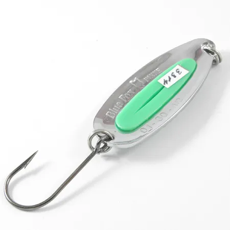 Blue Fox Pixee Cucharilla, Níquel Martilleado/Verde, 14g, Anzuelo, #3314