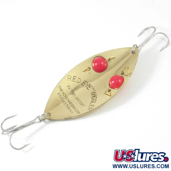 Hofschneider Red Eye Wiggler 3359 Cucharilla, Oro/Ojos rojos, 25g, #3359