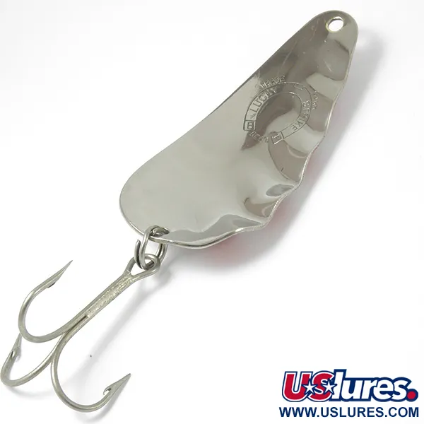 Lucky Strike Nickel Half Wave Cucharilla, Níquel/Rojo/Blanco, 14g, #3400