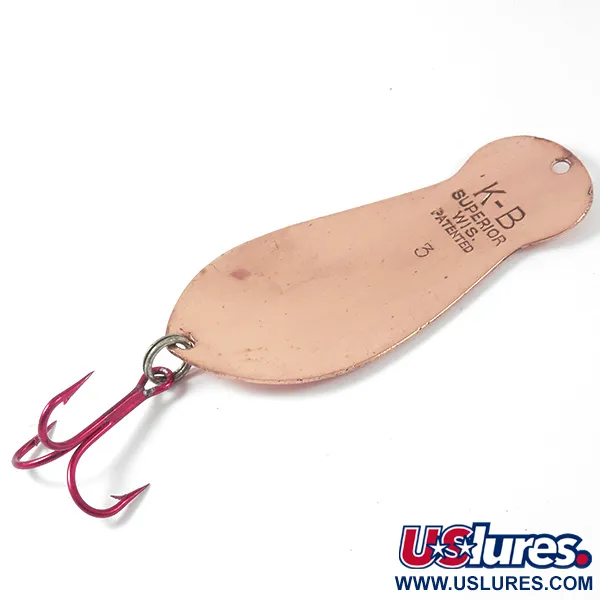 K-B Bait K-B Spoon 3 Cucharilla, Cobre, 25g, Triple Rojo, #3414