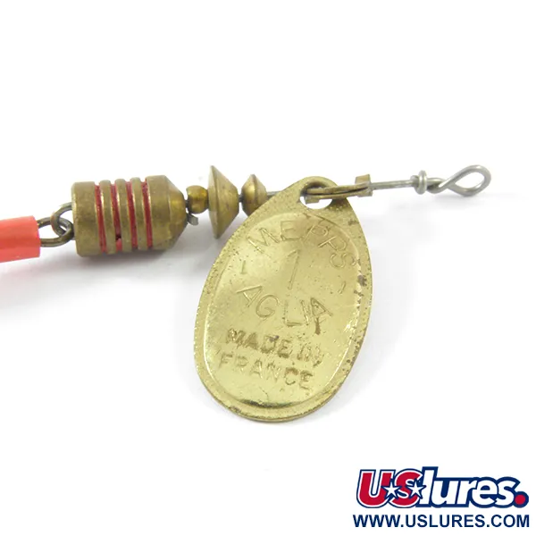 Mepps Aglia 1 Cucharilla, Latón, 3,5g, Anillos rojos, #3454