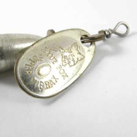 Blue Fox Super Vibrax 0 Foxtail Cucharilla, Plata, 3.4g, Pelo, #3460