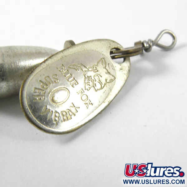 Blue Fox Super Vibrax 0 Foxtail Cucharilla, Plata, 3.4g, Pelo, #3460