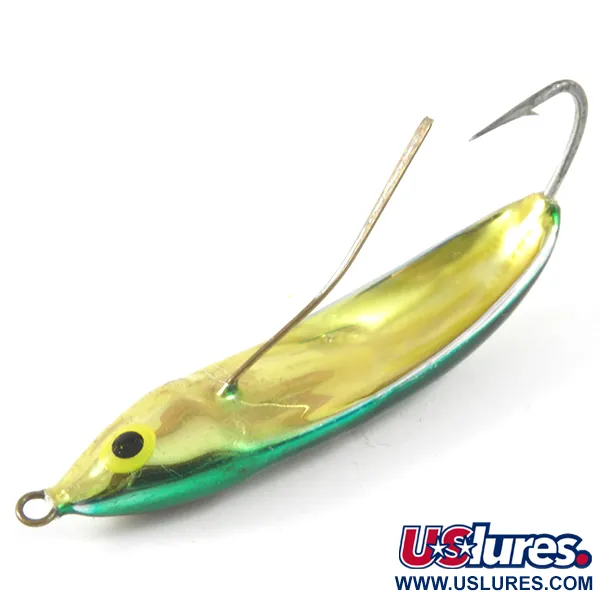 Rapala Minnow Spoon Cucharilla, Oro / Verde, 10g, Antialgas, #3488