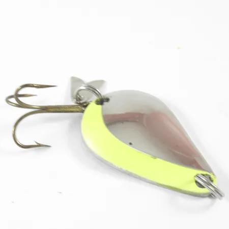 Cucharilla Acme K.O. Wobbler, Níquel/Amarillo Fluo, 7g, Sonic Tail, #3490
