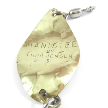 Luhr Jensen Manistee 3 Cucharilla, Oro, 9g, Martillada, #3522