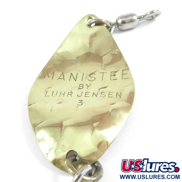 Luhr Jensen Manistee 3 Cucharilla, Oro, 9g, Martillada, #3522