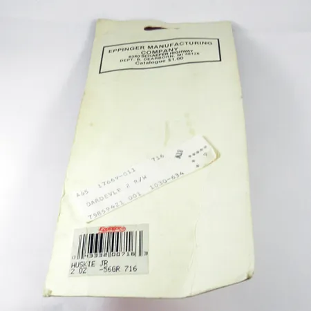 Eppinger Dardevle Huskie Junior Cucharilla, Rojo/Blanco/Níquel, 58g, #3539