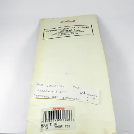 Cucharilla Dardevle Huskie Junior, Negro/Blanco/Níquel, 58g, #3537