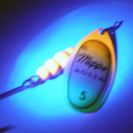 Mepps Aglia 5 Fluo UV Cucharilla, Fluo UV, 14g, Reactiva UV, #3568