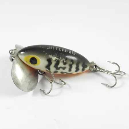 Fred Arbogast Jitterbug Superficie, Tiger, 7g, Babero Metal, #3589