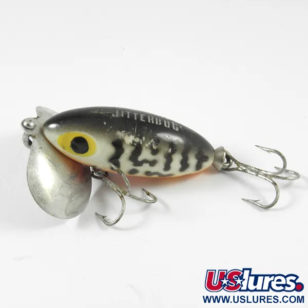 Fred Arbogast Jitterbug Superficie, Tiger, 7g, Babero Metal, #3589