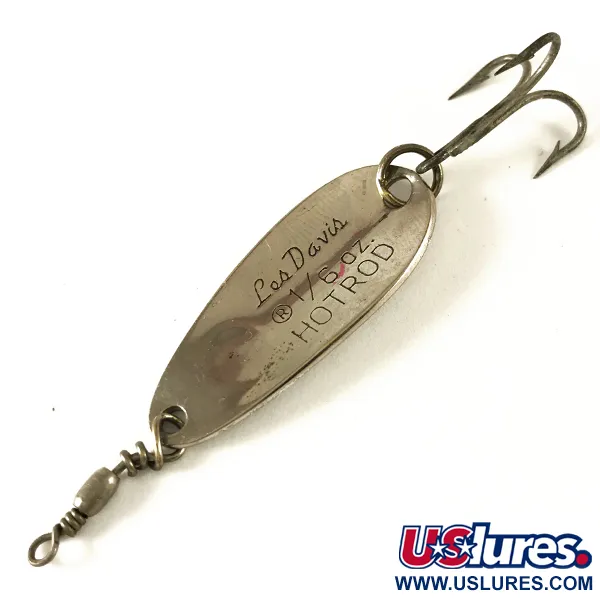 Luhr Jensen Les Davis Hotrod Cucharilla, Níquel, 5g, Vintage USA, #3605