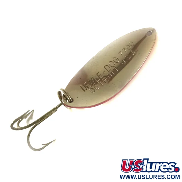 Eppinger Dardevle Devle Dog 7700 Cucharilla, Rojo/Blanco, 14g, #3608