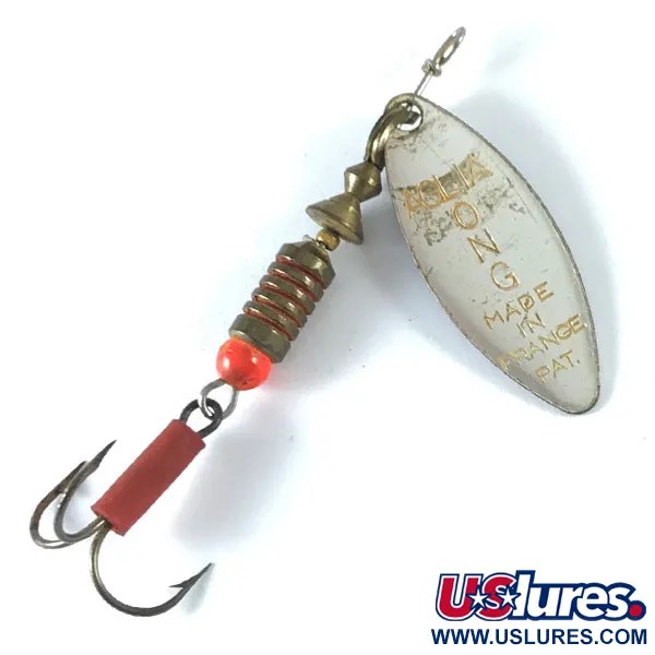 Mepps Aglia Long 2 Cucharilla, Níquel / Azul, 7.4g, Hoja Sauce, #3653