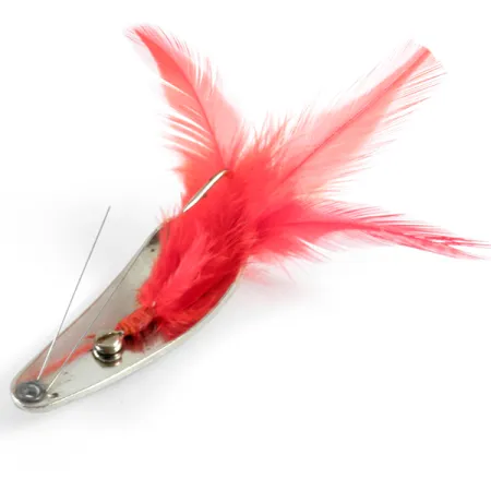 Weezel bait Rex Spoon Cucharilla, Níquel / Rojo, 12.5g, Antialgas, #3673