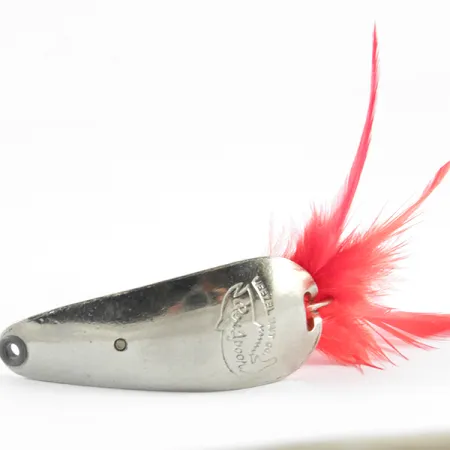 Weezel bait Rex Spoon Cucharilla, Níquel / Rojo, 12.5g, Antialgas, #3673