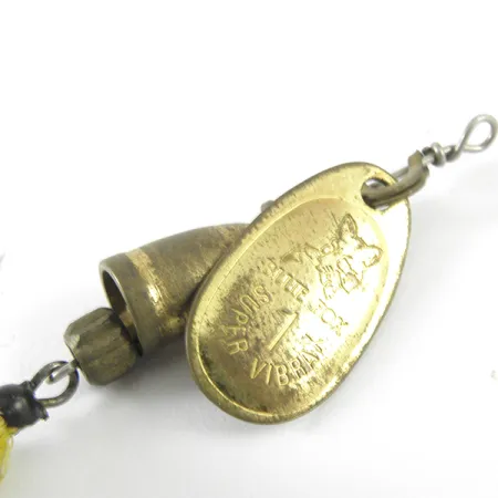 Blue Fox Super Vibrax 1 Foxtail Cucharilla, Latón, 4g, Anzuelo Plumas, #3713