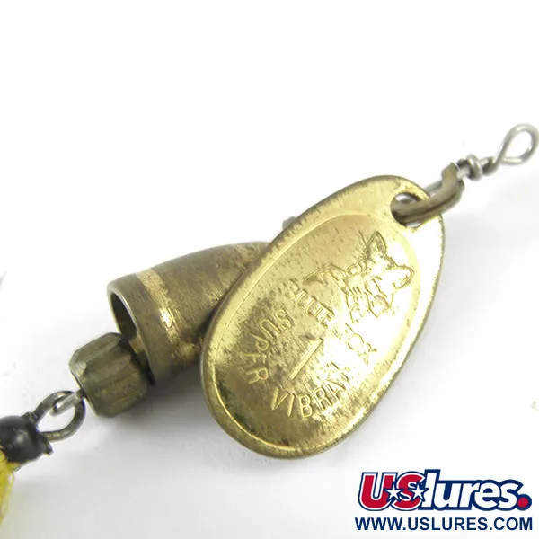 Blue Fox Super Vibrax 1 Foxtail Cucharilla, Latón, 4g, Anzuelo Plumas, #3713