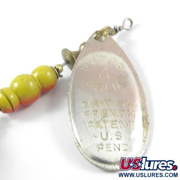 Cucharilla Mepps Aglia 4 dressed, Plata, 10g, Pelo de ardilla, #3742