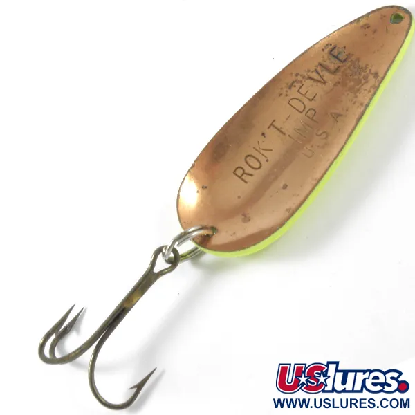 Eppinger Dardevle Rok't Imp UV Cucharilla, Yellow/Copper, 21g, UV, #3757