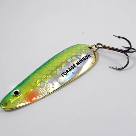 Northland Forage Minnow Cucharilla, Rainbow Green / Gold, 21g, Escamas, #3772