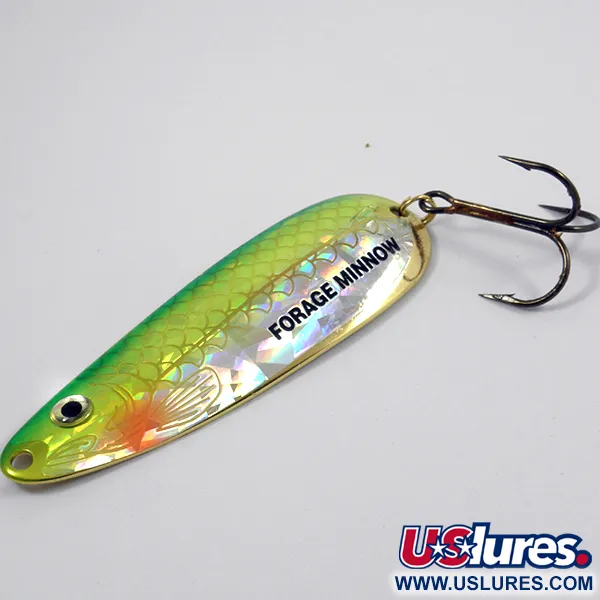 Northland Forage Minnow Cucharilla, Rainbow Green / Gold, 21g, Escamas, #3772
