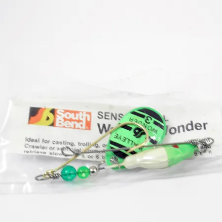 South Bend Walleye Wonder 3 Spinnerbait, Verde, 17g, Anzuelo Simple, #3789