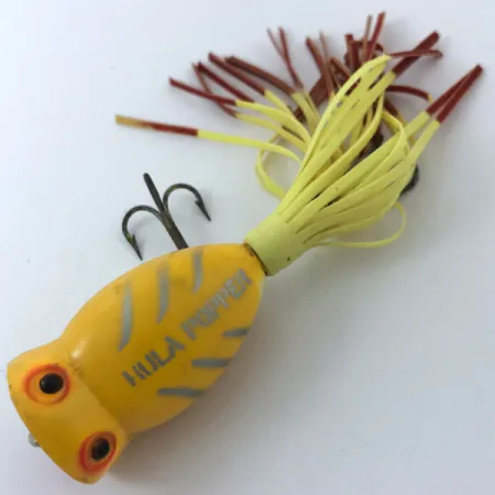 Fred Arbogast Hula Popper Señuelo Superficie, Yellow, 8g, #3798