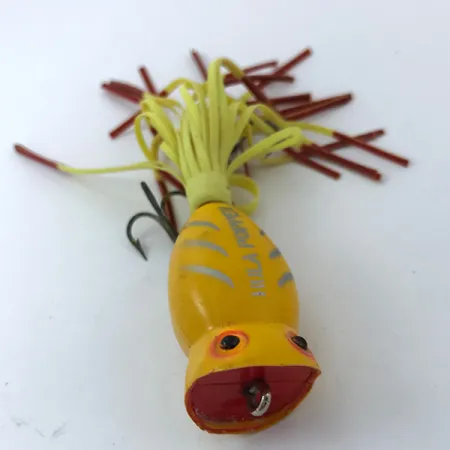Fred Arbogast Hula Popper Señuelo Superficie, Yellow, 8g, #3798