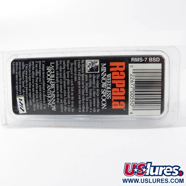 Rapala Weedless Minnow Spoon Cucharilla, Azul/Plata, 15g, #3818