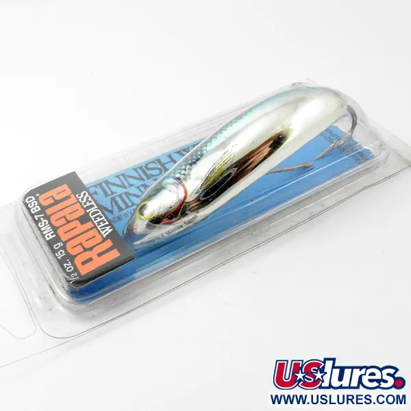 Rapala Weedless Minnow Spoon Cucharilla, Azul/Plata, 15g, #3818