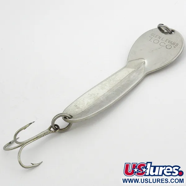 Glen Evans Loco 4 Cucharilla, White Pearl, 23g, Diseño diamante, #3900