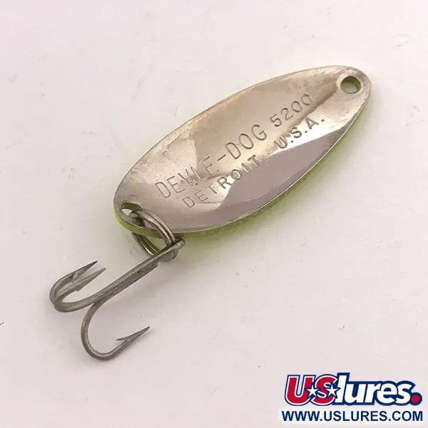 Dardevle Devle Dog 5200 Cucharilla, Amarillo Fluo, 7g, UV, #3919