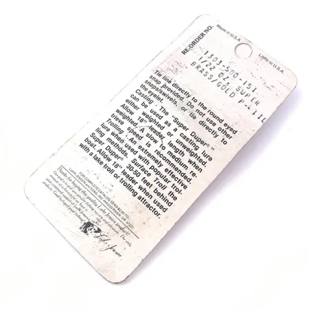 Luhr Jensen Super-Duper 500 Cucharilla, Oro / Rojo, 1,4g, Vintage, #3932