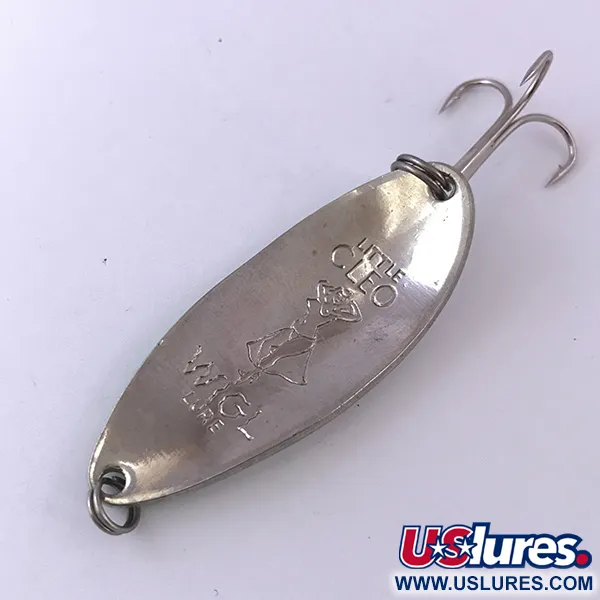 Seneca Little Cleo (Hula Girl) Cucharilla, White Pearl/Nickel/Green, 14g, #3975