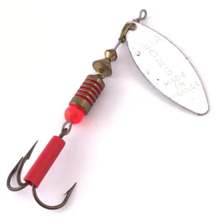 Mepps Aglia Long 2 Cucharilla, Níquel, 7.4g, Hoja Sauce, #3981