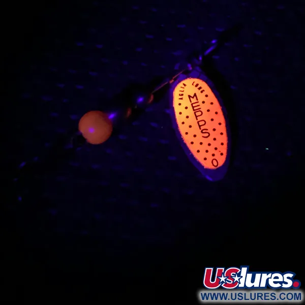 Mepps Aglia Long 0 UV Cucharilla, Níquel/Naranja, 2.6g, UV, #3984