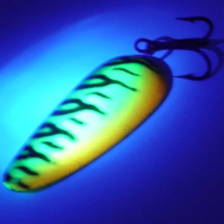 Boss Lures Boss Spoon Cucharilla, Fire Tiger, 19g, Reactivo UV, #4006