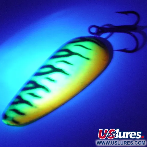 Boss Lures Boss Spoon Cucharilla, Fire Tiger, 19g, Reactivo UV, #4006